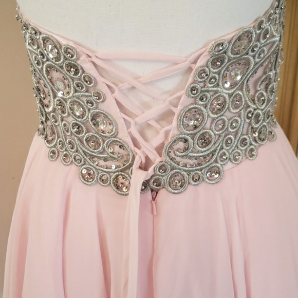 NWT Strapless Corset back pale pink Prom Dress S - Picture 8 of 15